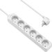 Allteq - Stekkerdoos met penaarde - 6-voudig - 3 meter - Wit