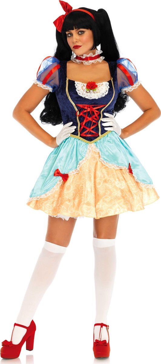 Leg Avenue Kostuum - Lolita Snow White Multicolours - M - Polyester
