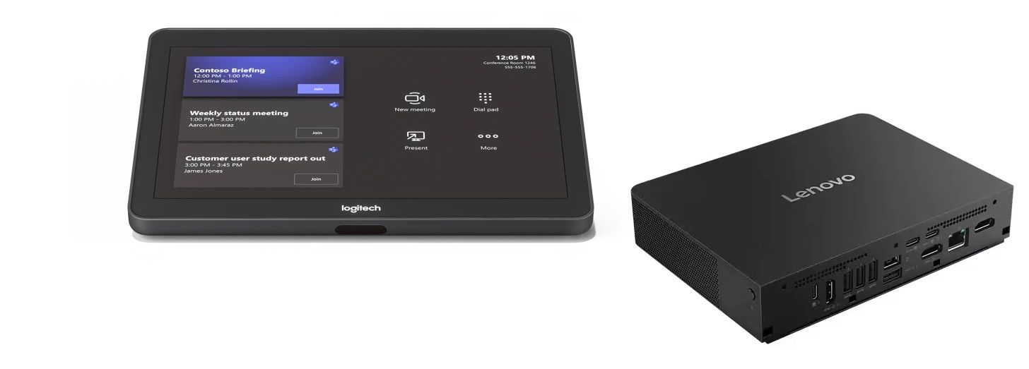 Logitech Tap + Lenovo ThinkSmart Core Gen 2 BASE-kit - Complete oplossing voor Microsoft Teams Rooms
