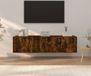 Maison Exclusive - Set van 3 tv-meubels, rook eikenfineer, composiethout