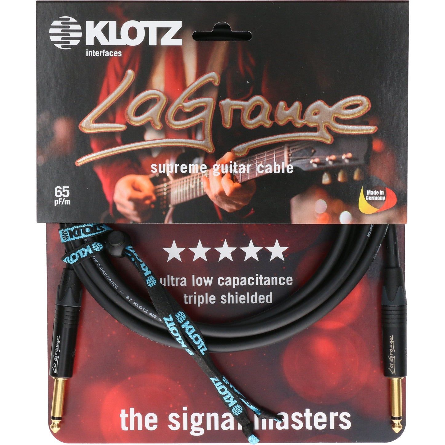 Klotz LaGrange gitaarkabel 3 meter recht - recht