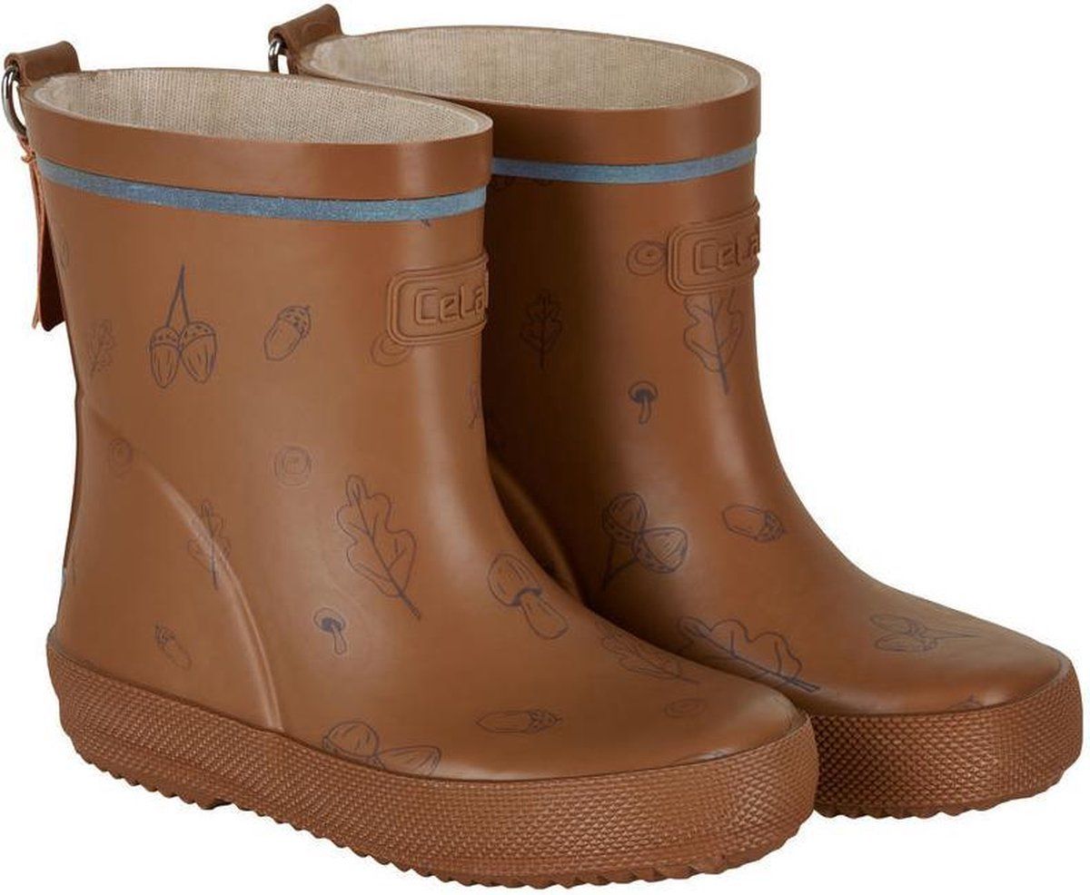 CELAVI regenlaarzen Wellies junior rubber bruin - 5714625255589