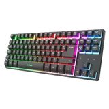 GXTrust 1831 Dothix Draadloos toetsenbord, TKL 80%, Franse AZERTY-lay-out, RGB-ledverlichting, oplaadbaar gamingtoetsenbord, 2,4 GHz, batterij 420 uur voor Windows, Mac, PC, computer, zwart