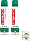 Borotalco 2 x Déodorant Spray Original Active Crystal Talc - 150 ml