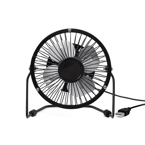 Kikkerland USB Bureau Ventilator - Zwart