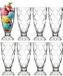 Alessandro ijscoupe Zanzibar - 8x stuks - glas - kristal - 360 ml - 18 x 8 cm - coupelles à glace