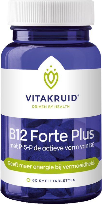 Vitakruid B12 Forte Plus - 60 Smelttabletten - Aardbei