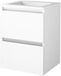 Basic Line Ice-Line Basic-Line Start 46 Badkamermeubelset - 50 x 46 cm - Greeploos - 2 Lades - Acryl Wastafel - Zonder Kraangat - Ice White