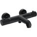 Wiesbaden Ribbd Mitigeur thermostatique de bain - 15cm - Noir mat