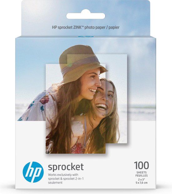 HP Sprocket 2x3 Zink Photo Paper, 100 Sheets