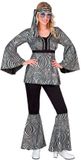 W WIDMANN MILANO 70s Groovy Kostuum Disco Zilver XXL Vrouw