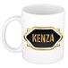 Bellatio Decorations Kenza naam cadeau mok / beker met gouden embleem - kado verjaardag/ moeder/ pensioen/ geslaagd/ bedankt