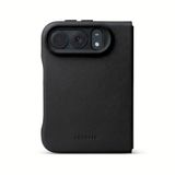 DECODED Echt Leren Hoesje - Geschikt voor iPhone Duo - ECCO-Leer - Geschikt voor MagSafe - Metalen Camerabescherming - Zwart