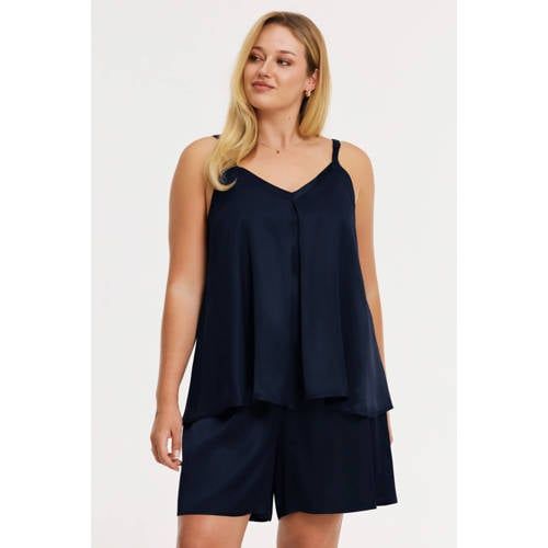YOEK Morning Muse spaghettitop blauw