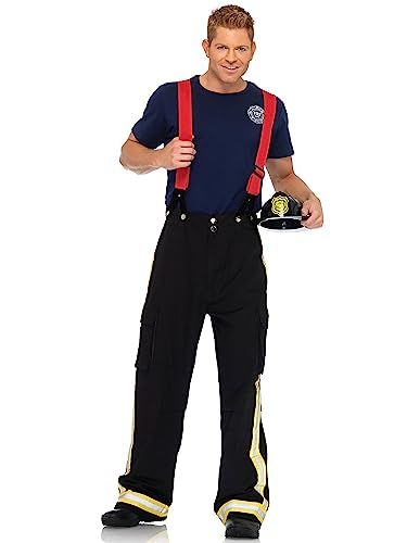 Leg Avenue 83684 - Feuer Kapitän Kostüm Set - M/L - Schwarz/Rot