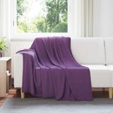 vidaXL Dekentjes - 6 stuks - Paars - 200 x 150 cm - Fleece