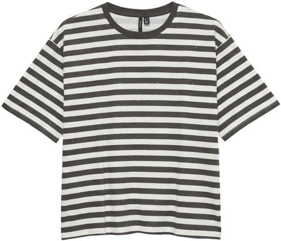 Vero Moda T-shirt Vmkaysa Ss Striped Tee Exp 10354678 Chocolate Torte Dames Maat - M
