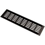 Gedotec Grille d'aération en aluminium avec traverses rainurées, 80 mm - Brun anodisé - 1000 mm