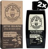 Men's Master Detox Anti Roos Shampoo Mannen Voordeelverpakking – Vermindert Roos, Jeuk en Haaruitval – 2 x 260ml