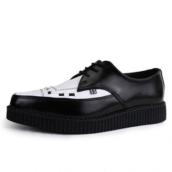 T.U.K. Pointed Creeper Tie Heren Creepers - zwart/wit - EU46