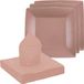Santex Feest/Verjaardag Servies Set - 10 Gebaksbordjes & 25 Servetten - Rose Goud - Karton