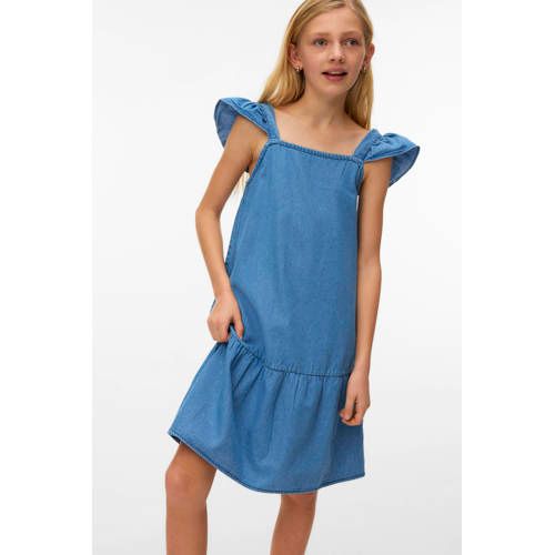 VERO MODA GIRL A-lijn jurk light blue denim