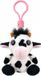 Wild Planet Koe Sleutelhanger - 9 cm - Pluche - Koeien Knuffel Hanger