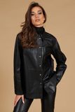D'Arienzo Chemise en cuir noir version sans doublure Taille S Couleur Noir