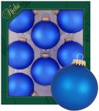Krebs Kerstballen - 16 stuks - Velvet Blauw - Glas - 7 cm - Mat