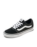 Vans Ward Suede/Canvas Dames Sneakers - Black/White