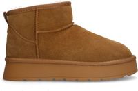 Manfield - Dames - Cognac suède snowboots - Maat 38