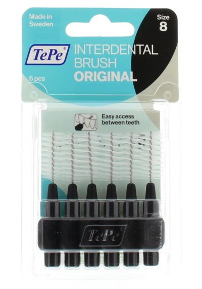TePe Rager original zwart 1.5 mm 6 stuks