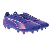Puma Chaussures de football PUMA ULTRA 5 PLAY MxSG avec crampons métalliques fixes chaussures d'entraînement à lacets chaussures de sport chaussures à lacets accessoires de fitness 107904 01 violet/rose