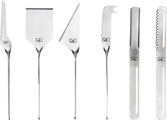 Laguiole Style de Vie Kaasmes en Botermes Zilver - 6 stuks