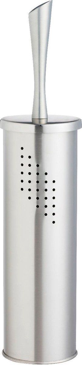 WENKO Toiletborstel En Houder Alvaro 10 X 45 Cm Rvs Zilver