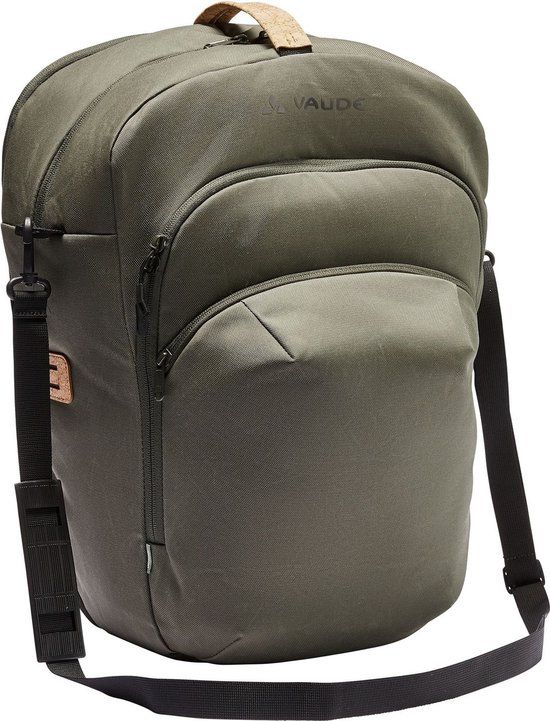 Vaude eBack Single 28L Khaki Achter Fietstas