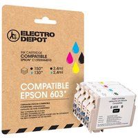 Electro Depot Compatibele Inktcartridge Epson E603 Zwarte En Kleuren (zeesterren)