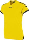 Hummel Fyn Shirt Korte Mouw Dames - Zwart / Geel | Maat: XL