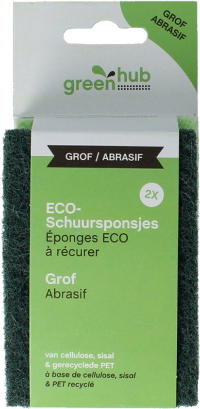 Greenhub Schuursponsjes grof eco 2 Stuks