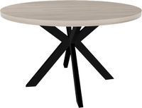 Lizzely Garden & Living Eettafel rond melamine 130cm Sanne grijs ronde tafel