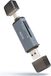 TooQ TQR-3001G, MicroSD, SD, Grijs, Aluminium, USB 3.0 Type-A/Type-C