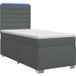 Maison Exclusive - Lit Boxspring Gris Foncé 100 x 200 cm Tissu