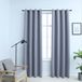 vidaXL - Gordijn - verduisterend - met - metalen - ringen - 2 - st - 140x175 - cm - grijs