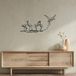 Stijlvol zwart decoratief metalen wandaccessoire, 10 x 15 cm, 100% metaal, 1,2 mm dik, perfect voor moderne woondecoratie en unieke muurkunst