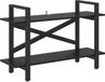 vidaXL Boekenplank - 2-laags - 100 x 33.5 x 64 cm - Bewerkt hout - Zwart Eiken