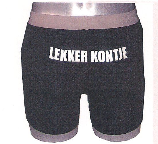 Gifa boxershort Lekker kontje one size - Zwart - Katoen
