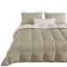 PETTI Artigiani Italiani - Winterdekbed 260x270 cm 2-Persoons Maxi, Warm Dubbelzijdig Dekbed Wit Taupe, Anti-allergisch Microvezel 300g/m², Zacht en Behaaglijk, Made in Italy