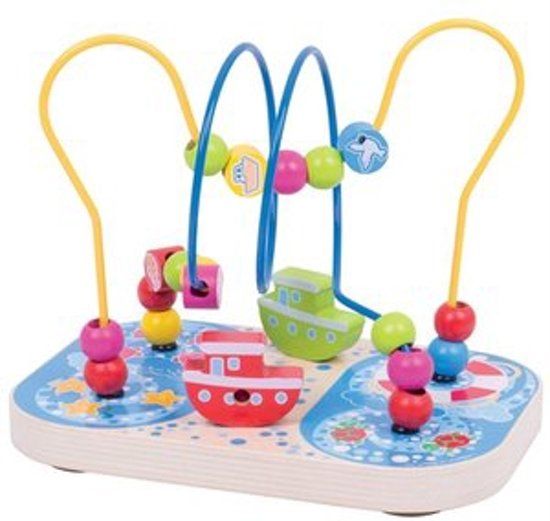 Bigjigs Toys Houten Kralenframe Marine - 0691621531273