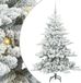 vidaXL - Artificielle - articulée - Sapin de Noël - Blanc - 150 - cm - PVC - et - Acier