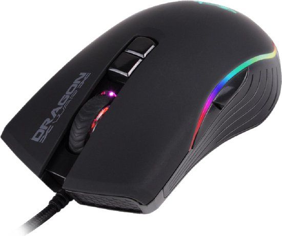 DragonWar G20 Ergonomische Gaming Muis - 7000 DPI - RGB Verlichting - Zwart